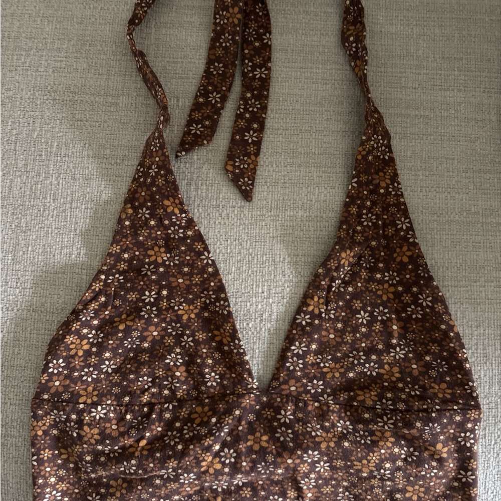 Garage Brown Floral Top